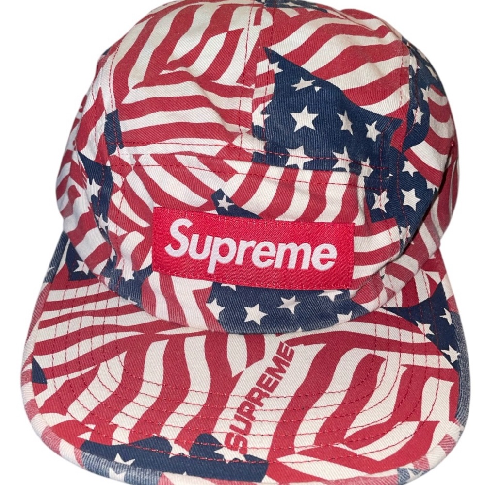 Supreme Washed Chino Twill Cap 'Flags'